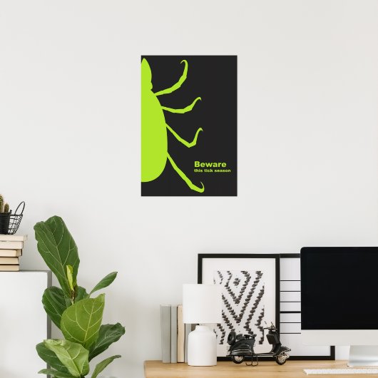 Poster Attention à l'affiche (Bureau à domicile)