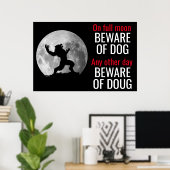 Poster Attention à l'affiche Werewolf (Bureau à domicile)
