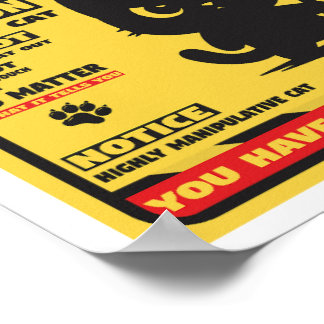 Poster Attention au chat