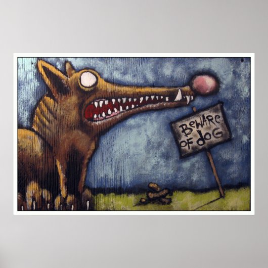POSTER "ATTENTION AU CHIEN #3" (Devant)