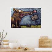 POSTER "ATTENTION AU CHIEN #3" (Cuisine)