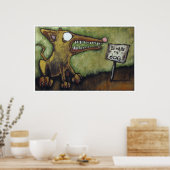 POSTER "ATTENTION AU CHIEN #4" (Cuisine)