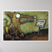 POSTER "ATTENTION AU CHIEN #4" (Devant)