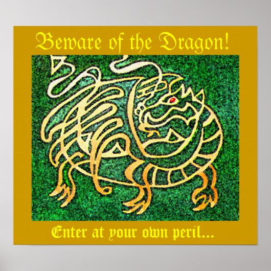 Poster Attention au dragon (Devant)