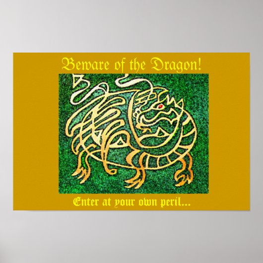 Poster Attention au Dragon (Devant)