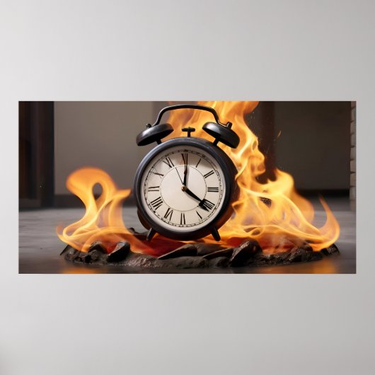 Poster Attention au feu, pas le temps (Devant)