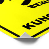 Poster Attention au maître de Kung Fu (Coin)