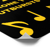 Poster Attention aux éclats soudains de chansons (Coin)