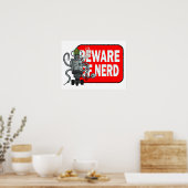 Poster Attention aux nerd (Cuisine)