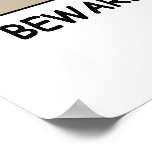 Poster Attention aux objets en chute libre (Coin)