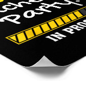 Poster Attention ! Bachelor Party en cours Groom Bride St (Coin)