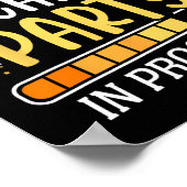 Poster Attention Bachelor Party En Cours Groom Bride Tea (Coin)