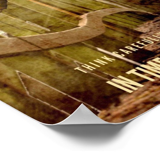 Poster Attention Burning Bridges thème Motivational Poste (Coin)