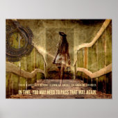 Poster Attention Burning Bridges thème Motivational Poste (Devant)