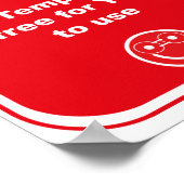 Poster Attention Ce Modèle est #libre d'utiliser Cutomize (Coin)
