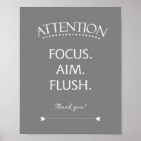 Attention Cime Flexible Enfants Salle de bain Sign