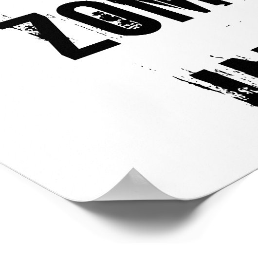 Poster Attention! Des zombies ! (Coin)