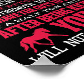 Poster Attention Je Ride Chevaux Cheval Équitation Équita (Coin)