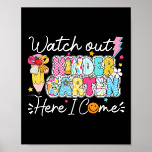 Poster Attention maternelle me voici Retour à l'école 