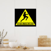 Poster Attention : MIXED MARTIAL ART des genoux volants / (Cuisine)