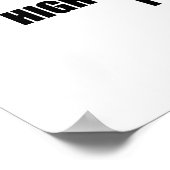 Poster Attention ! Niveaux élevés de caféine présents (Coin)