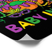 Poster Attention par Funny Mardi Gras Parade Carnaval (Coin)