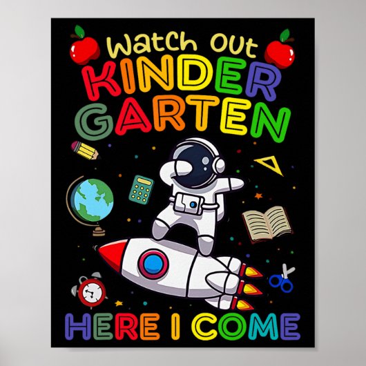 Poster Attention petite école, j'arrive Drôles d'enfants (Devant)