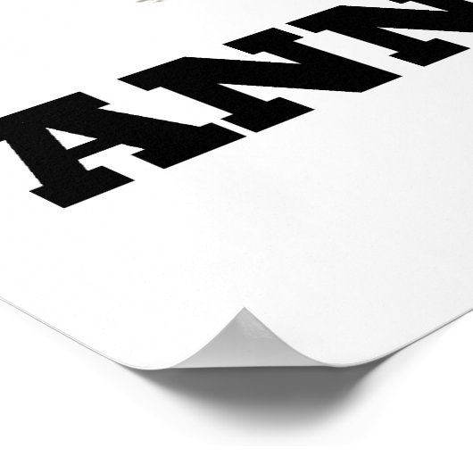 Poster Attention! Poest agaçant à l'intérieur (Anatomie d (Coin)