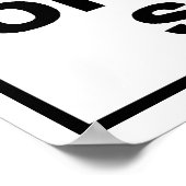 POSTER ATTENTION - PORTE OUVERTE LENTE (Coin)