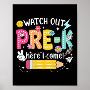 Poster Attention Préscolaire Me Voici Premier Jour De Ren