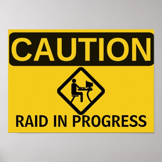 POSTER ATTENTION : RAID EN COURS (Devant)
