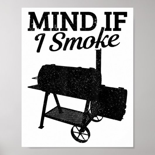 Poster Attention si je fume Barbecue Grillmaster Fumer de (Devant)