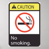 Poster Attention : Signal anti-tabac (Devant)