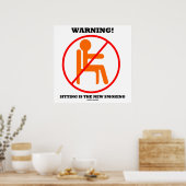 Poster Attention! Sitting Est La Nouvelle Déconnexion Int (Cuisine)