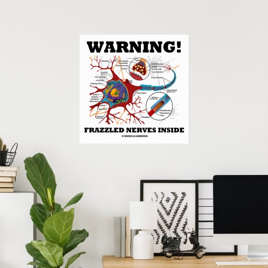 Poster Attention ! Synapse de neurone inside Frazzled (Bureau à domicile)