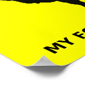 Poster Attention Végétariens Drôle Amateurs de viande Pos (Coin)