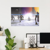 Poster Atterrissage alien (Bureau à domicile)