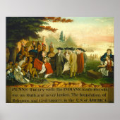 Poster Atterrissage de Columbus - Edward Hicks Fine Art P (Devant)