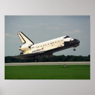 Poster Atterrissage de la navette spatiale Atlantis (STS-