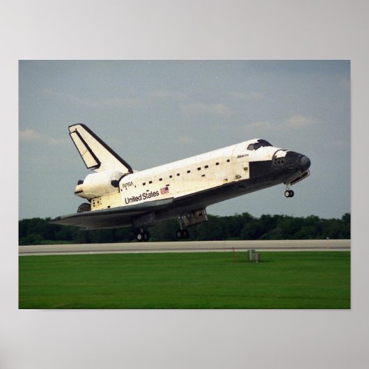 Poster Atterrissage de la navette spatiale Atlantis (STS- (Devant)