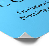 Poster Atterrissage de l'aigle Motivation Confiance Bleu (Coin)