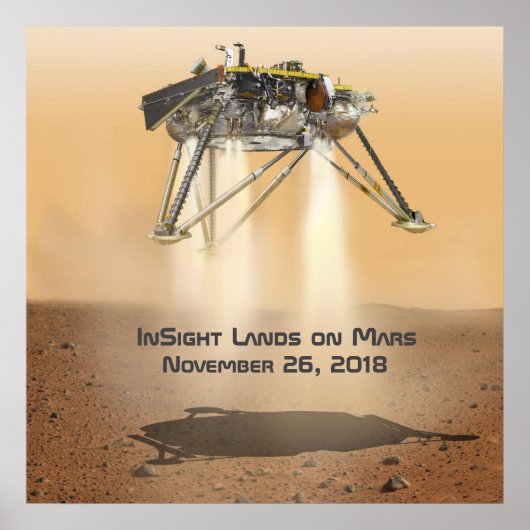 Poster Atterrissage d'InSight sur Mars (Devant)
