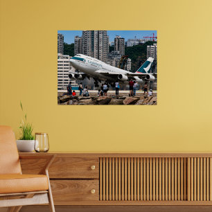 Poster Atterrissage épique du Boeing 747 à l'aéroport de 