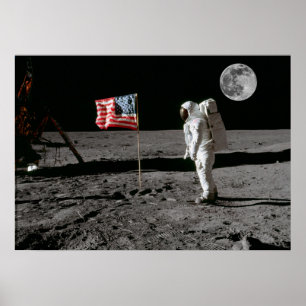 Poster Atterrissage sur la Lune ou est-ce le cas ?