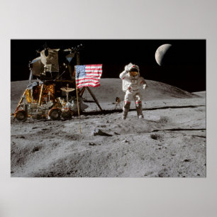 Poster Atterrissage sur la Lune ou est-ce le cas ?