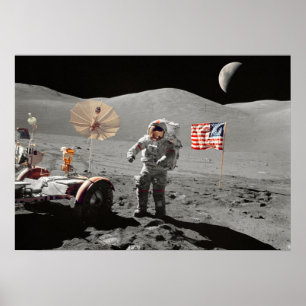 Poster Atterrissage sur la Lune ou est-ce le cas ?
