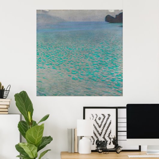 Poster Attersee - Gustav Klimt (Bureau à domicile)