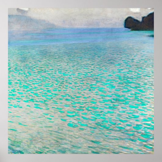 Poster Attersee Sérénité – Art Impressionniste Klimt (Devant)