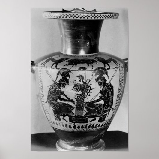 Poster Attic black figure hydra (Devant)