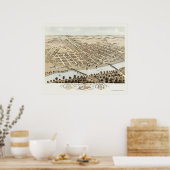 Poster Attique, IN Panoramic Map - 1869 (Cuisine)